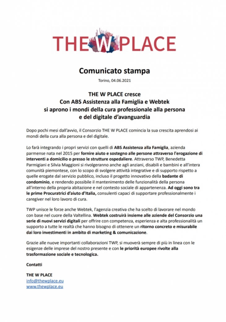 ABS ASSISTENZA ALLA FAMIGLIA E THE W PLACE